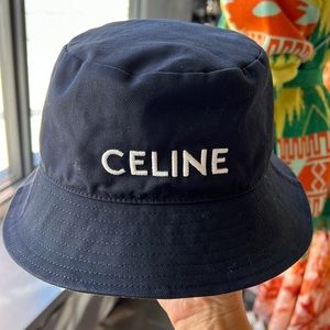 Celine Bucket Hat in Navy